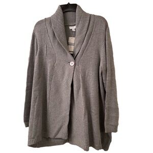 Quality Charter Club One Button Sweater Cardigan Jacket Size 1X (G21)